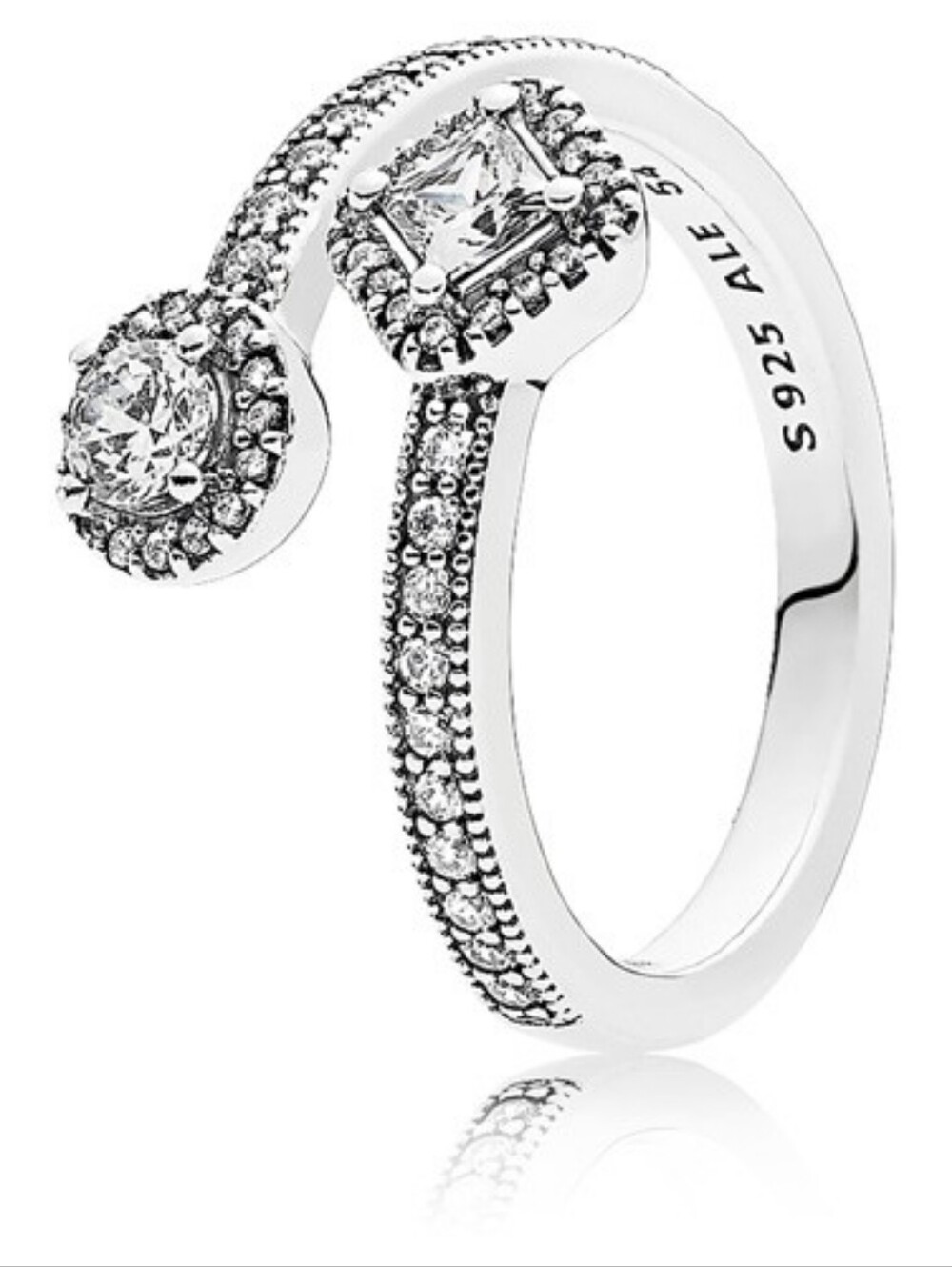 Pandora Abstract Elegance Open Silver Ring